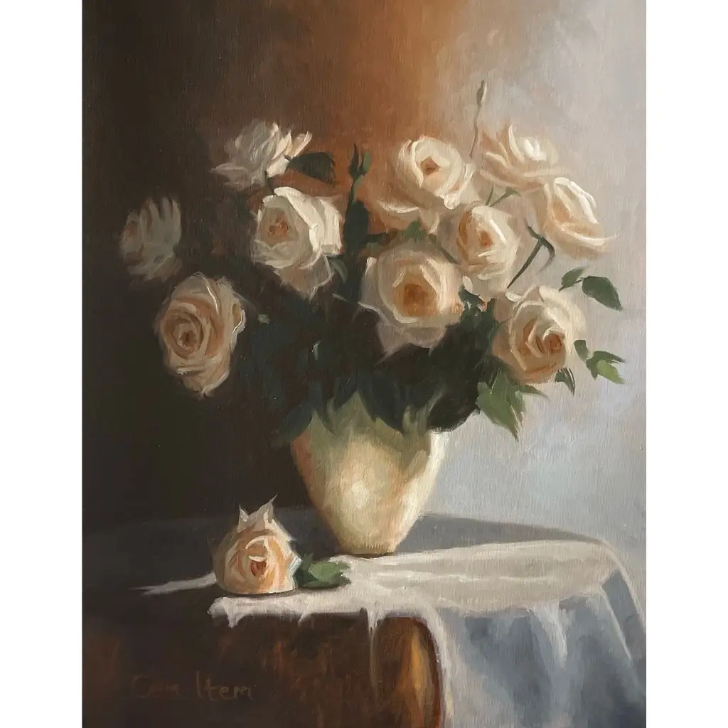 P124 Roses in a Vase