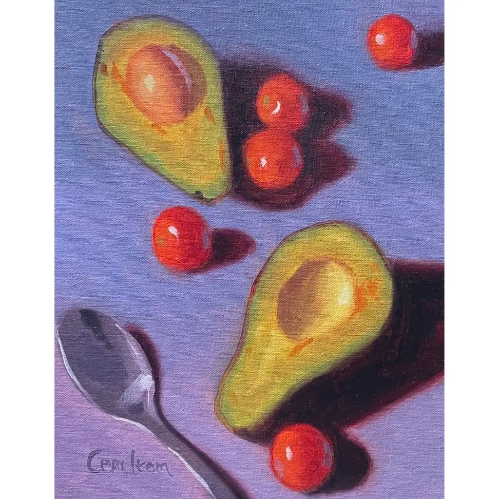 P146 Avocados Tomatoes and Spoon